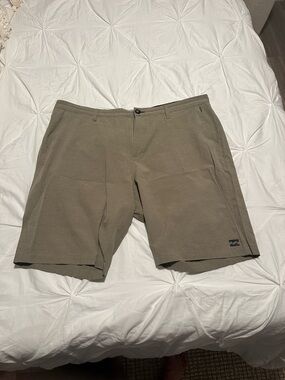 Billabong Olive Green Flat Front Men's Shorts